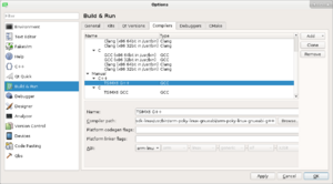 Qt Compiler tab